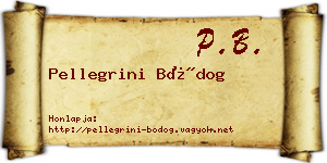 Pellegrini Bódog névjegykártya